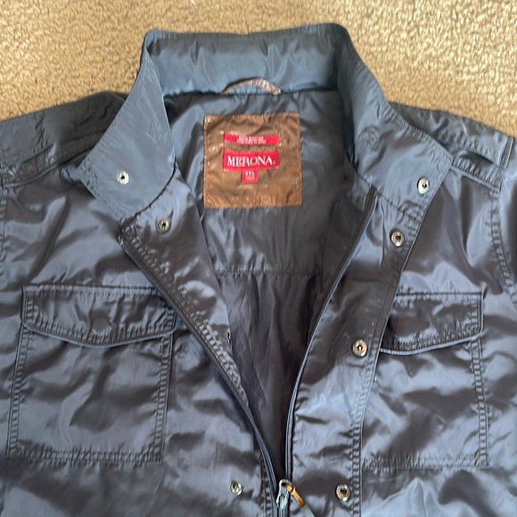 Merona Mens Military Field Jacket Water Resistant Utility Coat Navy Size XXL - Picture 2 of 8